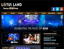 Tablet Screenshot of lotuslandband.com